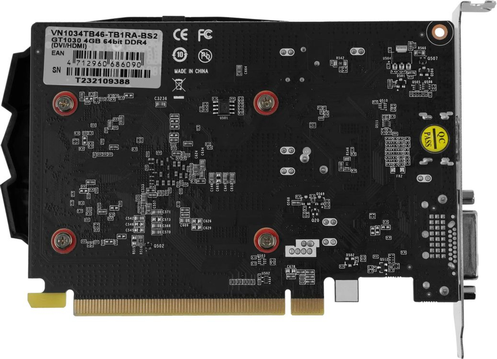 Видеокарта Biostar NVIDIA  GeForce GT 1030 VN1034TB46 4ГБ Phoenix, DDR4, Ret
