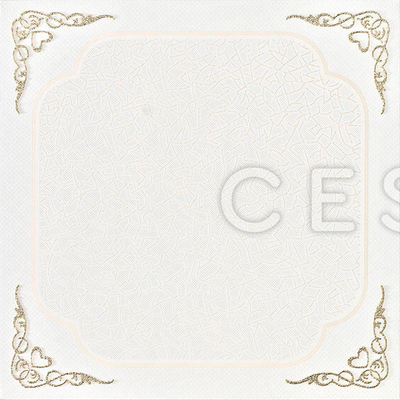 Потолочная кассета 300х300 мм. Cesal Кружевной орнамент Золото В49