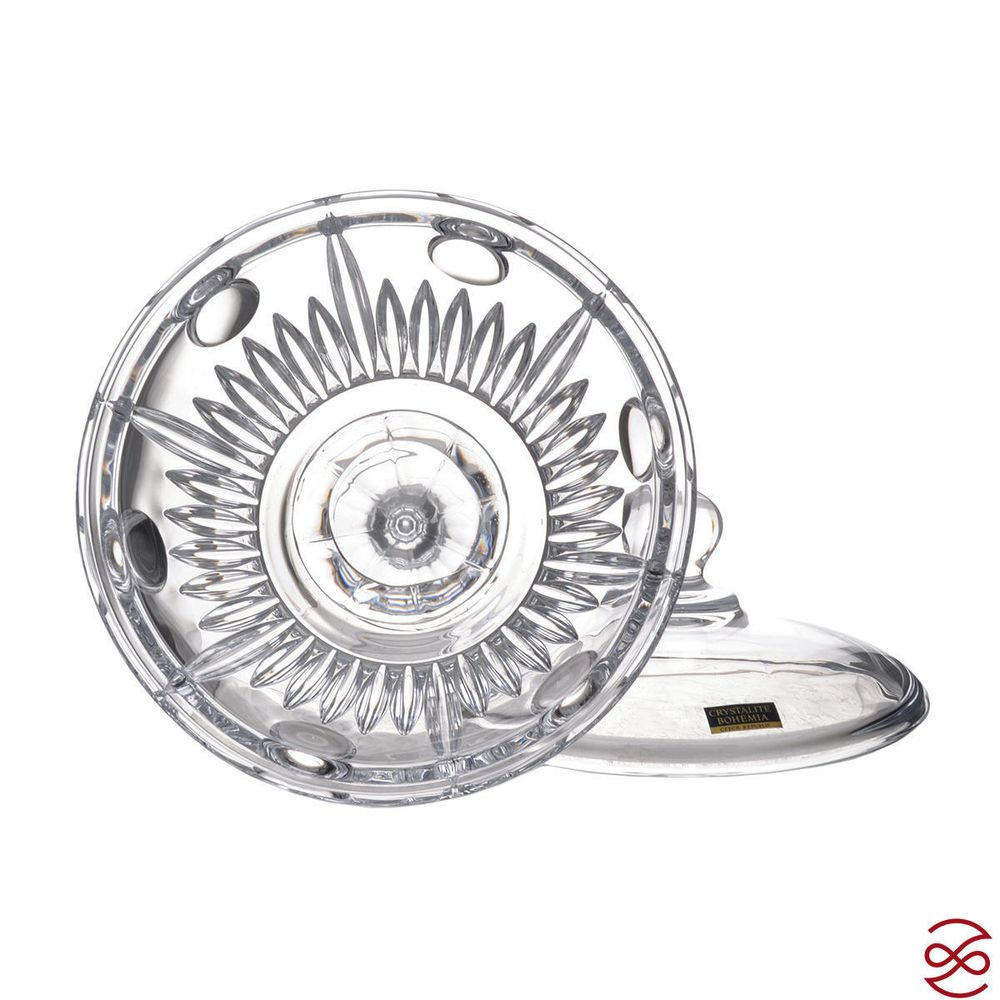 Конфетница с крышкой на ножке Crystalite Bohemia Pluto-New Nova 24см