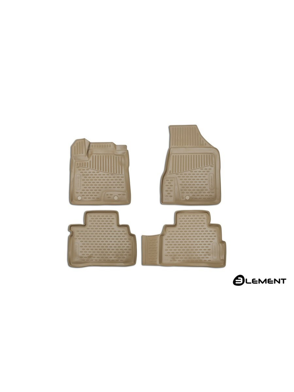 Коврики в салон для NISSAN Murano, 2016-, 4 шт. (полиуретан, бежевые) ELEMENT3D3661212K