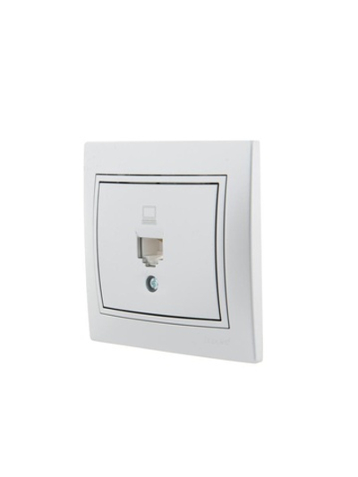 Розетка компьютерная 1-м СП Mira RJ45 сер. метал. LEZARD 701-1010-139