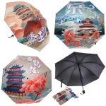 Зонт механический ветроустойчивый, матовая ручка «BESTzontik - World», микс 4 дизайна, длина 25см, d-110см