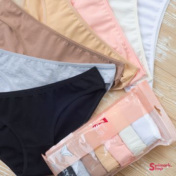 Набор женских трусиков BIKINI Classic, NO NAME 70600-2, 7 шт/уп (неделька)