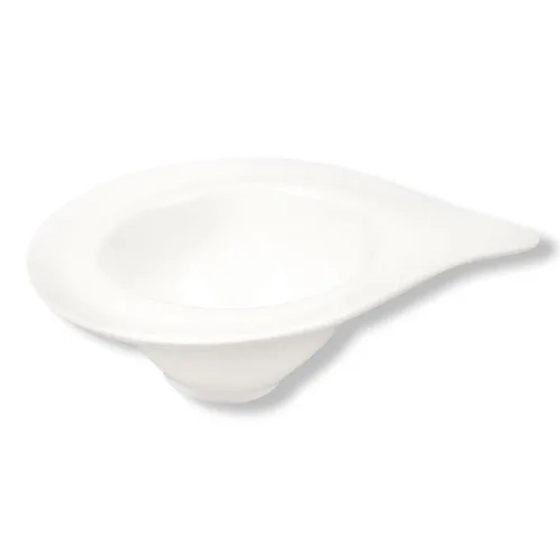 Соусник 100 мл 13,5*10 см Asymmetry овальный белый фарфор P.L. Proff Cuisine [6]