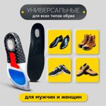 Стельки для обуви СПОРТИВНЫЕ, материал EVA SPORT, размер RU 39-45 / EU 40-46, с линиями выреза, SHEGRA (ШЕГРА), 700747