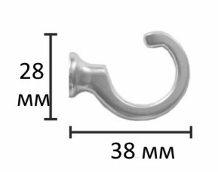 Крючок-держатель для штор Фистро Ост, цвет хром (2 шт)