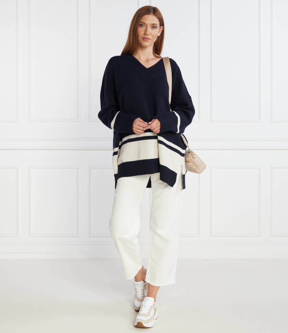 Хлопковый свитер nuraghe Weekend MaxMara - темно-синий(536613336)