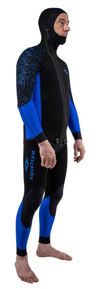 Гидрокостюм AquaTeam Дайвинг 5 мм Черно-синий