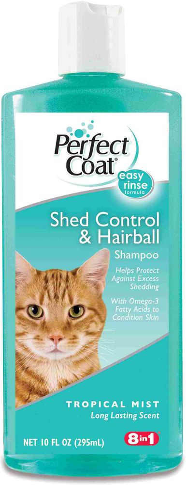 8in1 Perfect Coad Shed Control & Hairball Shampoo шампунь для кошек против линьки и колтунов 295 мл 8in1 Perfect Coad Shed Control & Hairball Shampoo шампунь для кошек против линьки и колтунов 295 мл