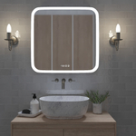 Зеркало MIXLINE "Стив-3" 700*685 (ШВ) сенсорный выключатель, часы + подогрев