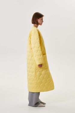 Стеганое пальто, желтое
