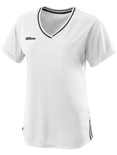 Женская теннисная футболка Wilson Team II V-Neck W - white
