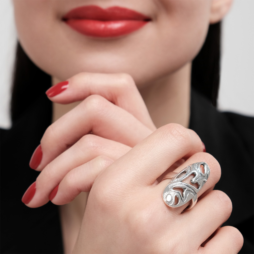 "Каниа" кольцо в серебряном покрытии из коллекции "Цивилизация" от Jenavi
