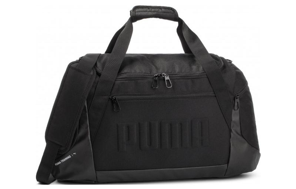 PUMA Large Capacity Fabric Handbag, Shoulder Bag, Crossbody Bag, Travel Bag, Gym Bag Unisex Pure Black