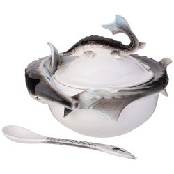 ИКОРНИЦА LEFARD "ОСЁТР" 12,5*11 СМ, С ЛОЖЕЧКОЙ (КОР=24ШТ.)