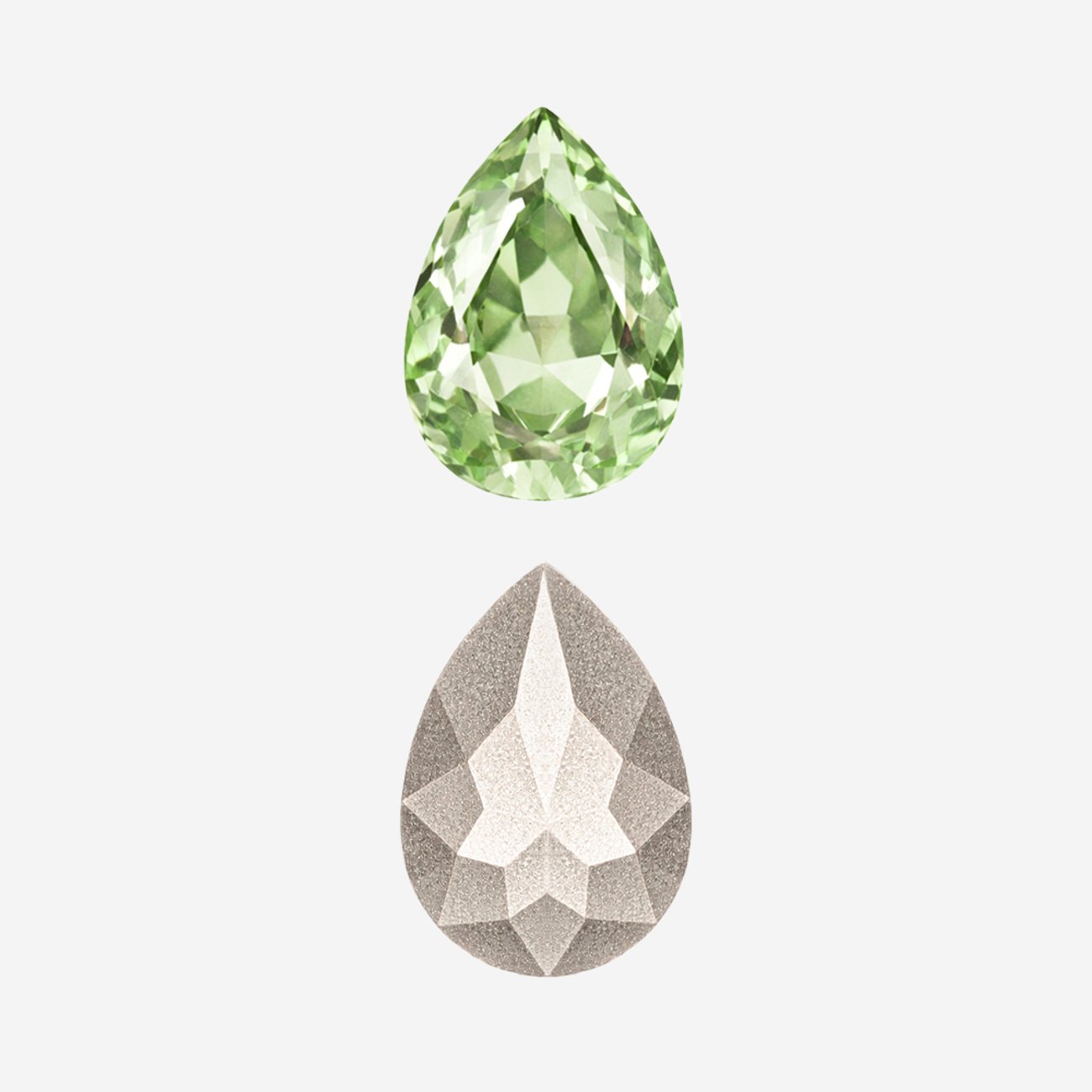 Кристалл Капля (Drop), оттенок "Хризолит"/"Chrysolite", 10*7мм