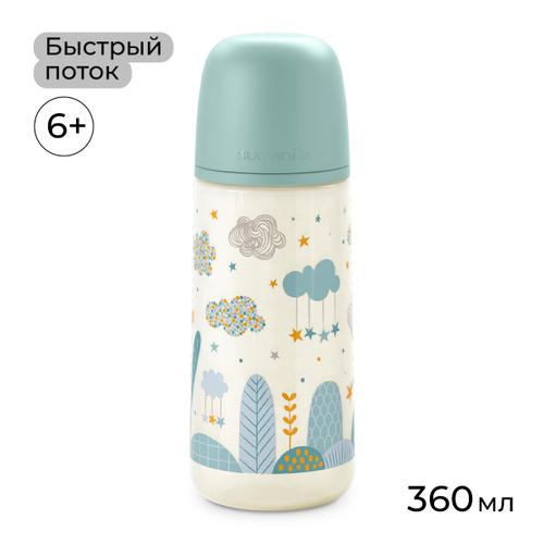 Бутылочка-поильник Suavinex Dreams 360 мл бирюзовый, 6 мес+