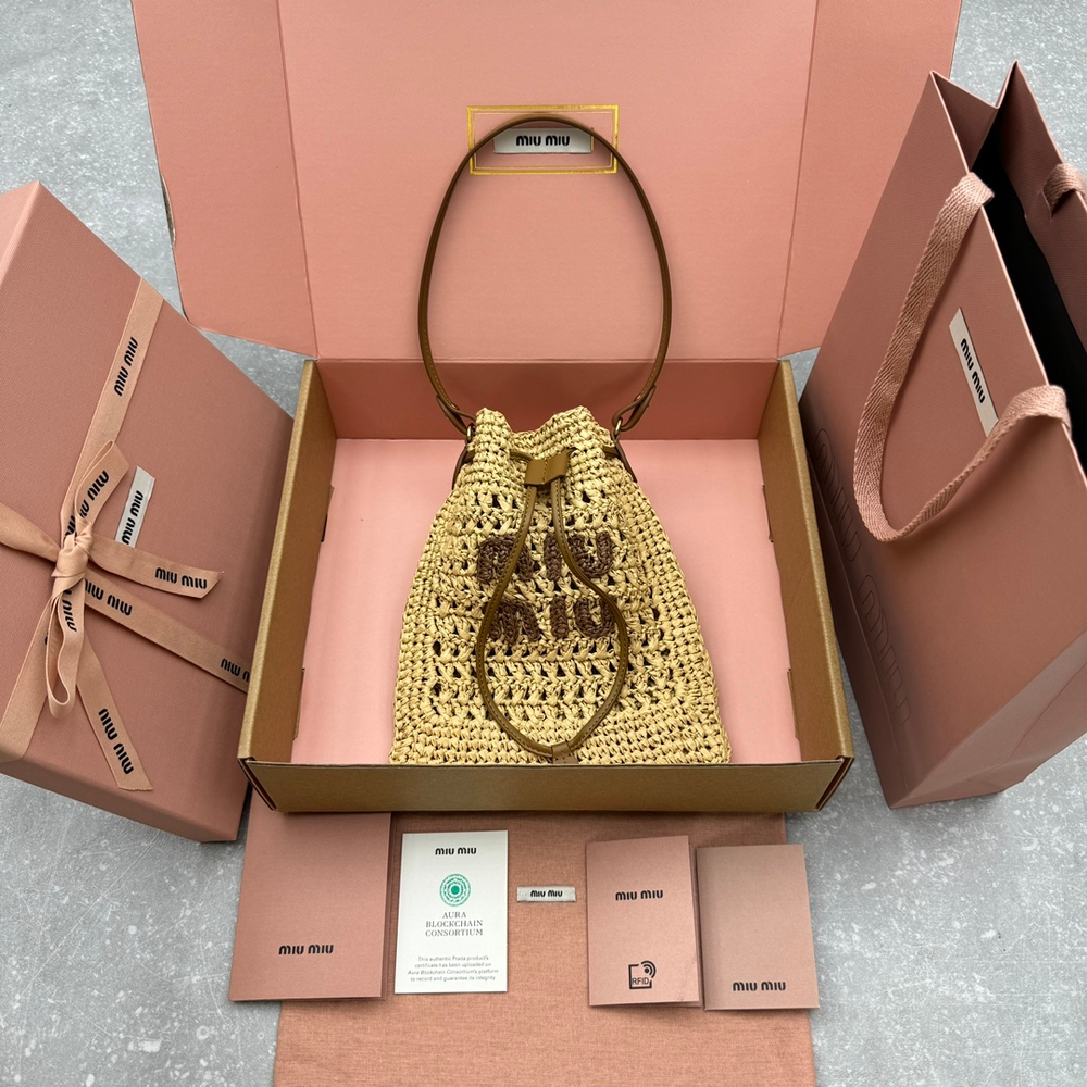 Miu Miu Woven Fabric Mini Bag