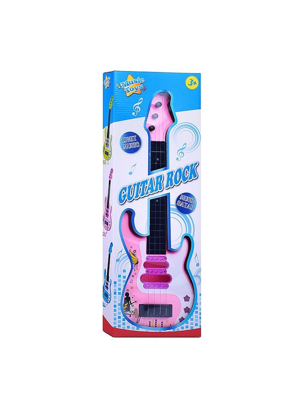 Гитара детская Гитарист цвет розовый(365-3D)