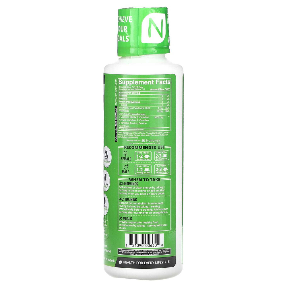 Nutrakey, L-карнитин 3000, маракуйя, 473 мл (16 жидк. унц.)