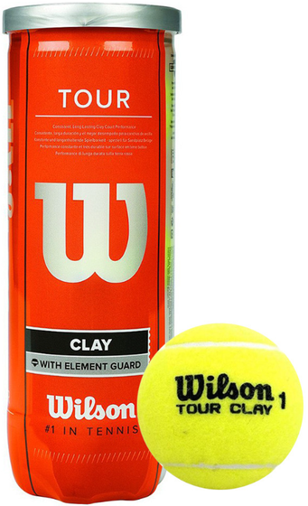 Мячи теннисные Wilson Tour Clay (3 мяча в банке), арт. WRT108900