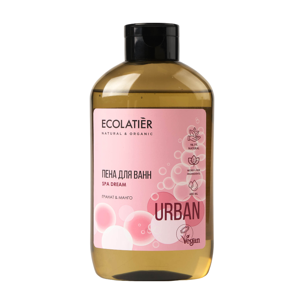 Пена для ванн Гранат и Манго URBAN 600мл (ECOLATIER)