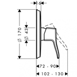 Смеситель для душа Hansgrohe Metris Classic 31676000 хром