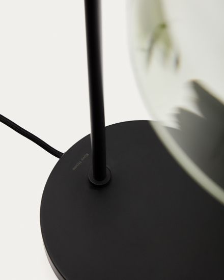 Настольная лампа Silex с металлической ножкой и плафоном из зеленого стекла