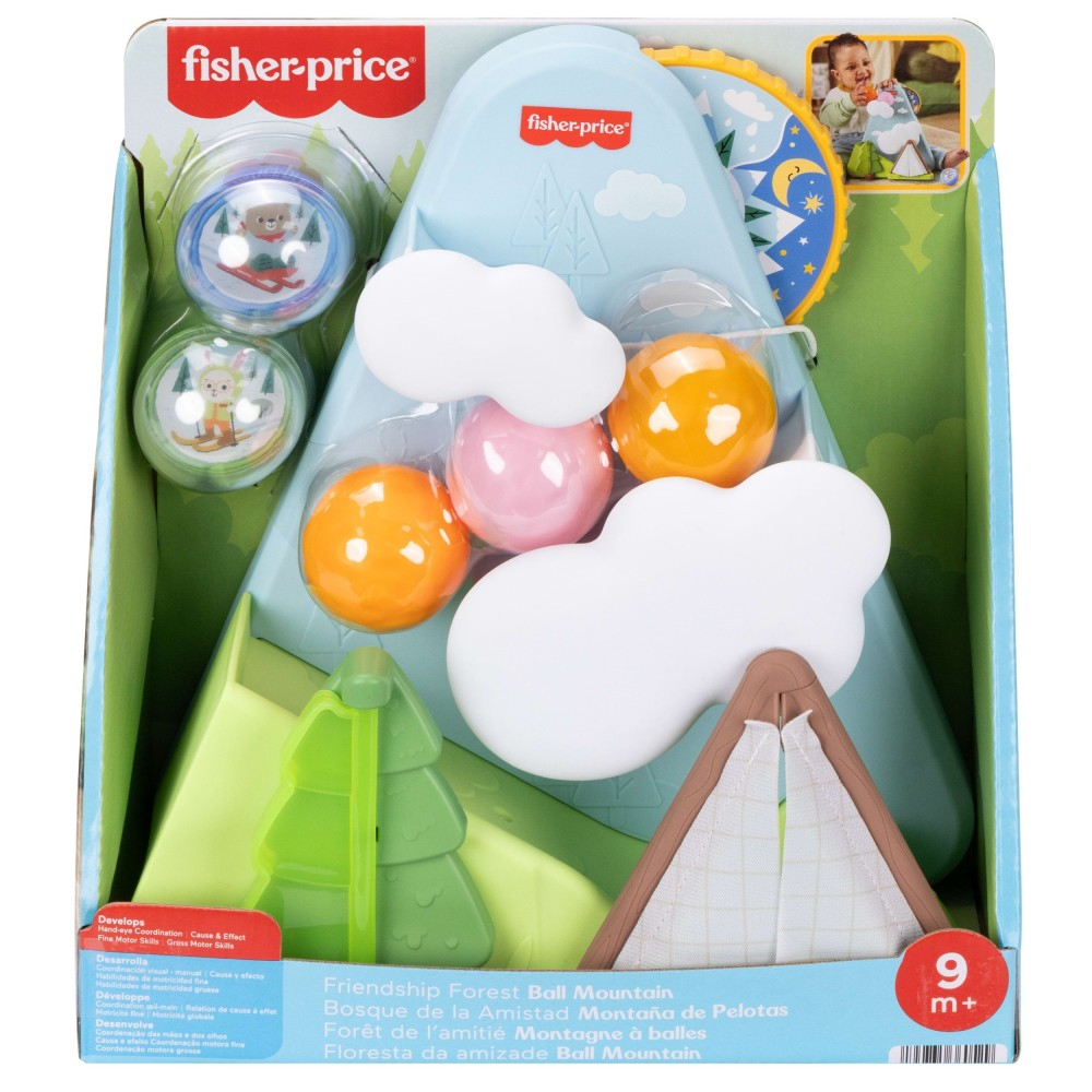 Fisher Price JLB88 — Развивающая горка Fisher-Price Лесные друзья с шариками — фото 1
