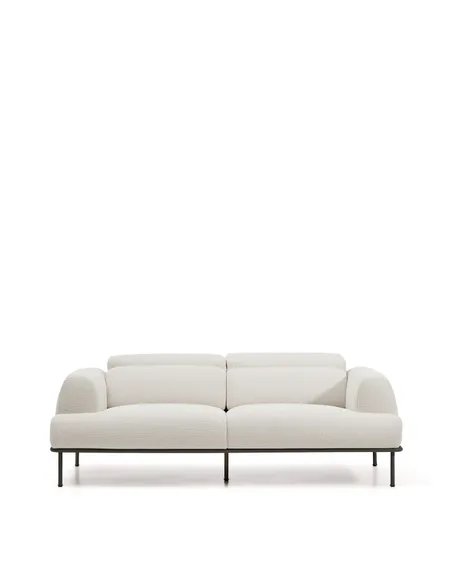 3-местный диван Aurum цвета экрю с откидывающимся подголовником