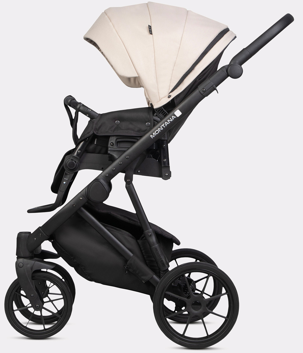 Детская коляска Riko Basic Montana Plus X 3 в 1 43 Mocca (коричневый-бежевый)