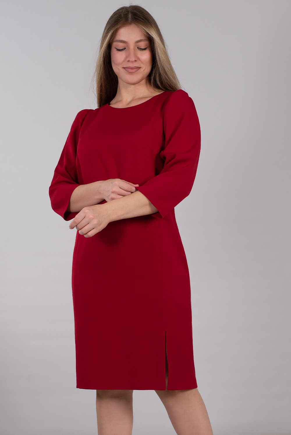 Платье женское 3567ВП, красный #488Кр053567ВП