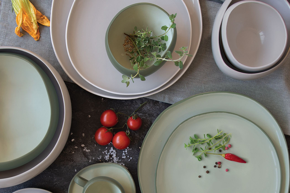 Тарелка обеденная 27см Easy Life Organica зелёная