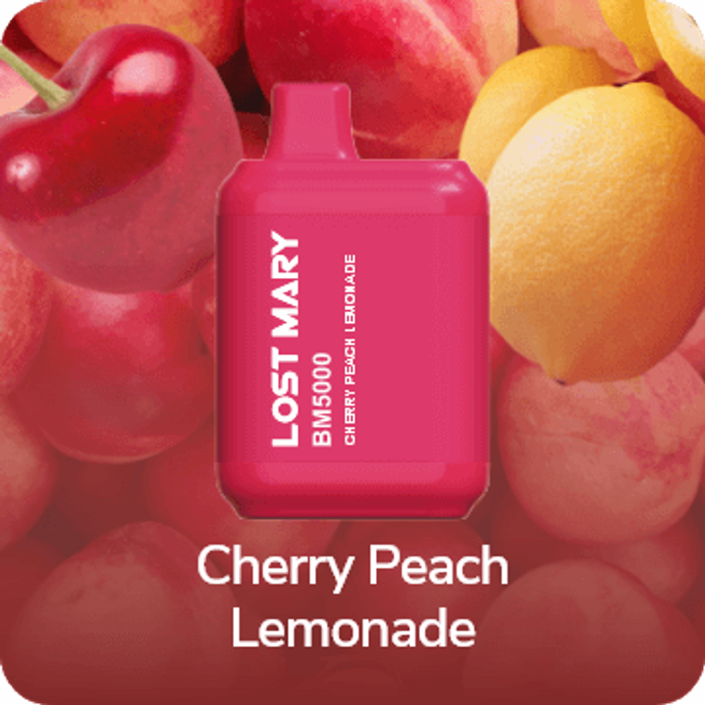 Lost mary BM 5000 Cherry peach lemonade купить в Москве с доставкой по России