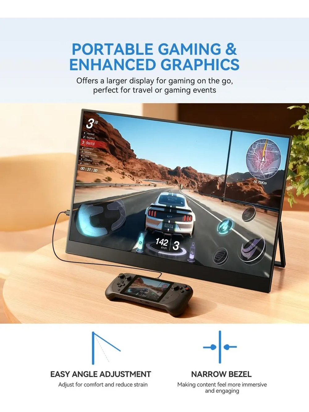 17.5" Портативный игровой монитор UPERFECT UBase17 1920x1200, 60 Гц, IPS