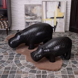 Банкетка Пуф Бегемот малый Темно-коричневый