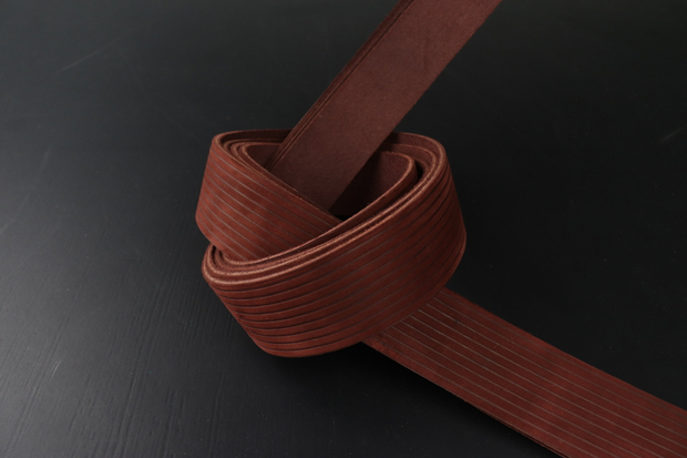 Ременная заготовка Шелк Бордо + Плита Вельвет