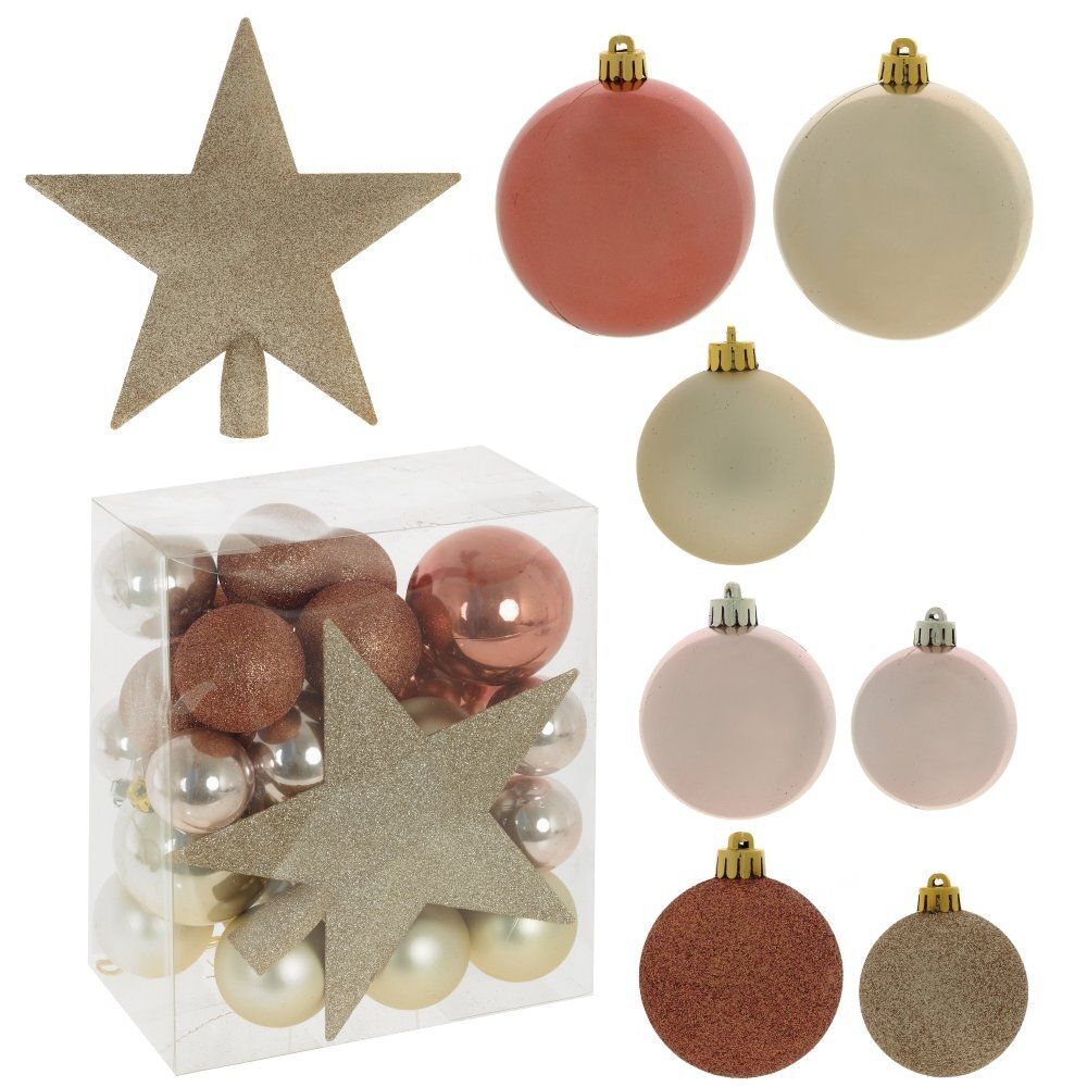 GAEM Набор из 31шт Украшение новогоднее "Шары и звезда", D 8 см, L21 W13 H25 см