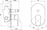 Смеситель для душа Ravak Eleganta X070261 белый вельвет