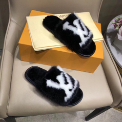 Louis Vuitton Fur Slide