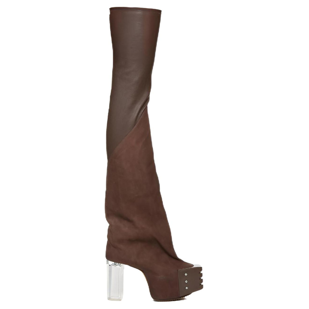 RICK OWENS/RO Over the knee Boots 12cm Women"s Brown