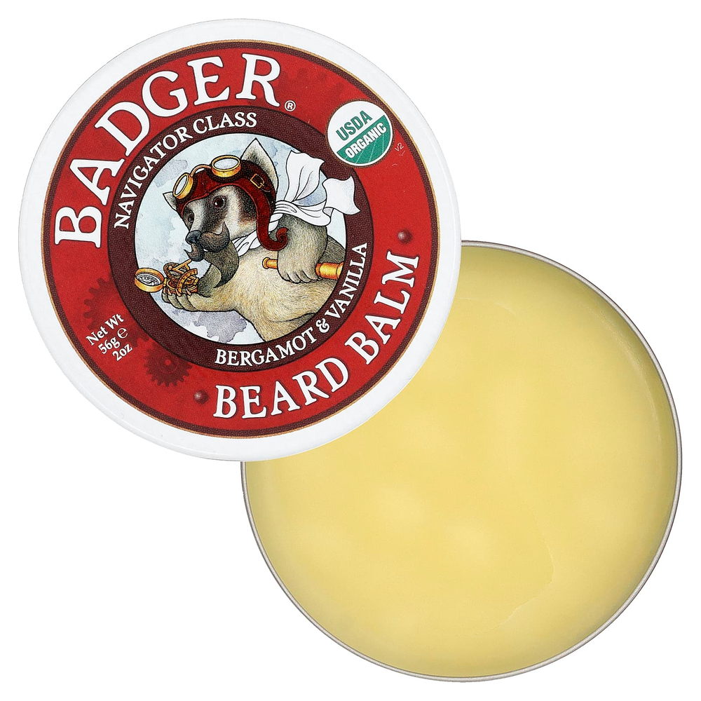 Badger, бальзам для бороды, бергамот и ваниль, 56 г (2 унции)