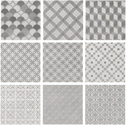 Керамогранит Карнаби-стрит орнамент серый (SG1576N)