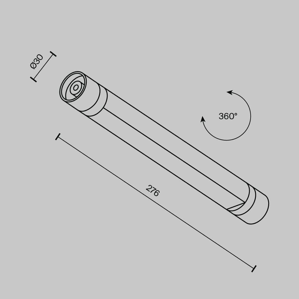 Светильник трековый светодиодный Maytoni Shelf   C147CL-L300-6W3K-B