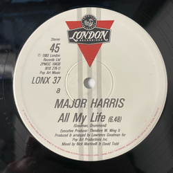 Винтажная виниловая пластинка LP Major Harris All My Life (Англия 1983)