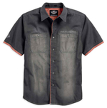 Рубашка Contrast Accent Distressed Woven Shirt Harley-Davidson -30 % -70%