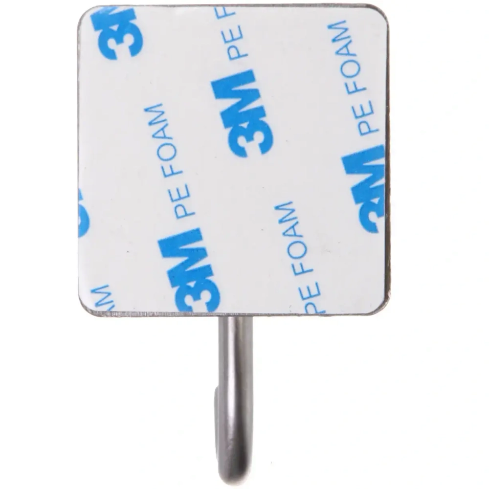 Крючок из нержавеющей стали на липкой основе 3М «БАСТОФ», форма квадрат, нагрузка до 5кг/4,5*8см