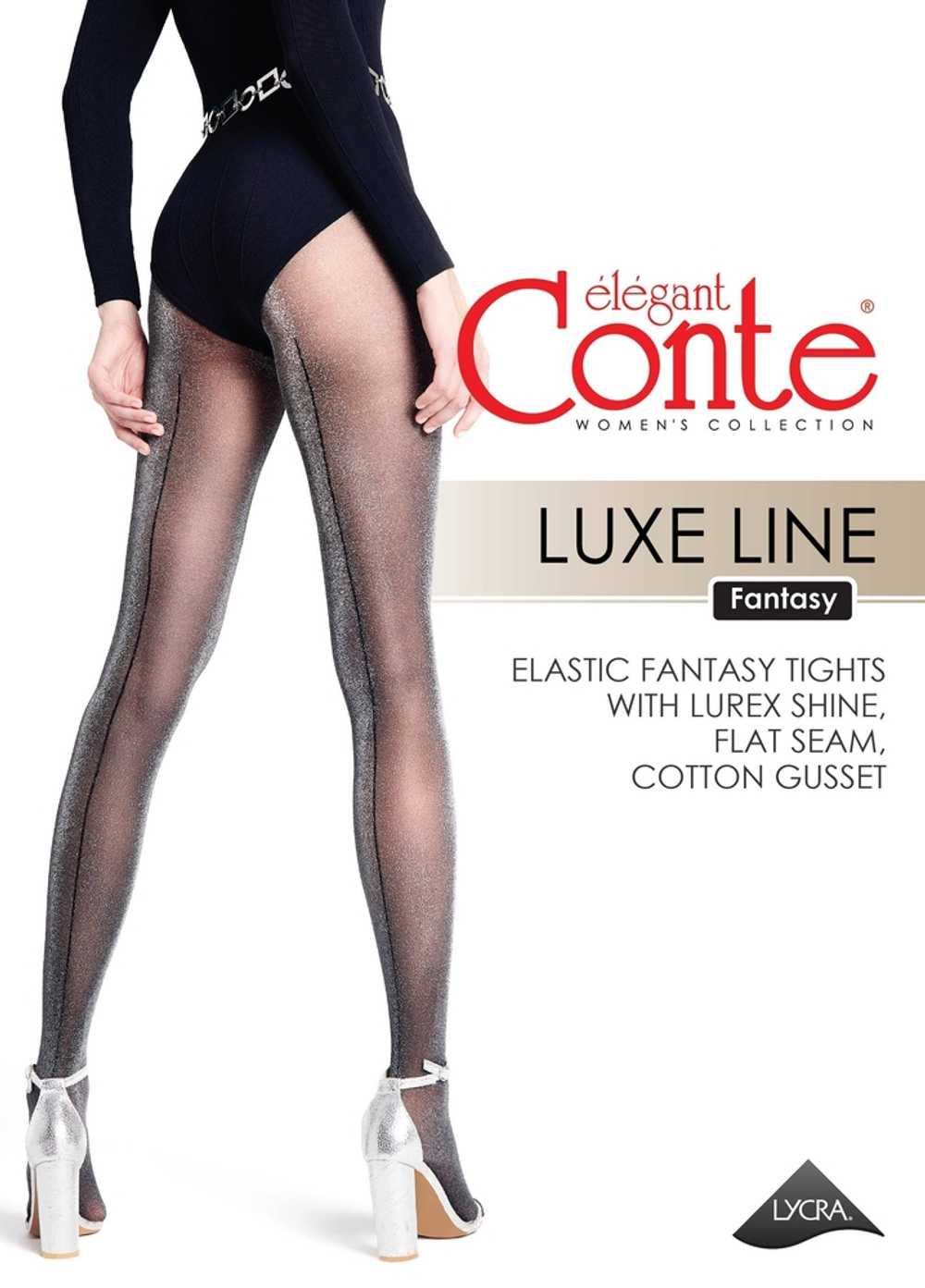 CONTE LUXE LINE Колготки с люрексом и имитацией шва