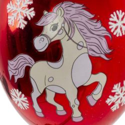 GAEM Украшение новогоднее "Воздушный шарик с лошадкой", L7 W7 H11 см