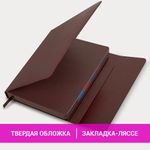 Ежедневник датированный 2025 А5 148х218 мм GALANT "Magnetic", под кожу, клапан, коричневый, 115709